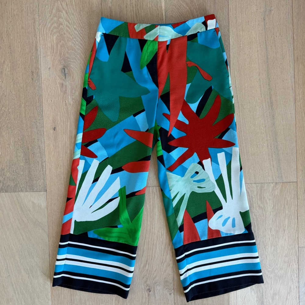 Ann Taylor Factory Wide Leg Floral Pants // Size 0P
